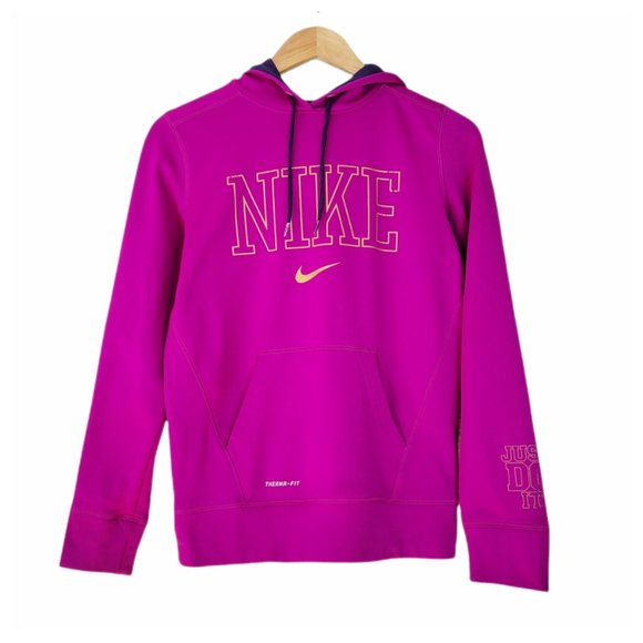 Nike Therma Fit Hoodie Sweatshirt Magenta Pink Pull Over Hoodie Kangaroo Pocket - Picture 12 of 12